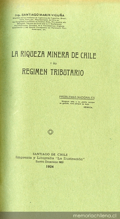 La riqueza minera de Chile y su régimen tributario
