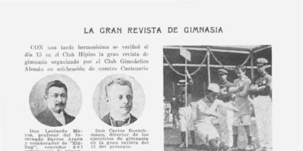 La gran Revista de Gimnasia, 1910