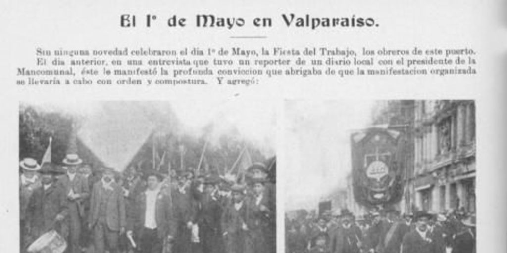 El 1° de mayo en Valparaíso, 1910