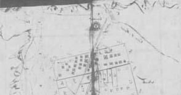 Plano de Rancagua, ciudad fundada en 1743