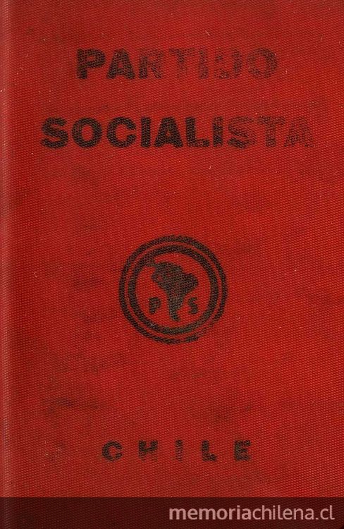 Libreta de inscripción Partido Socialista, 1933