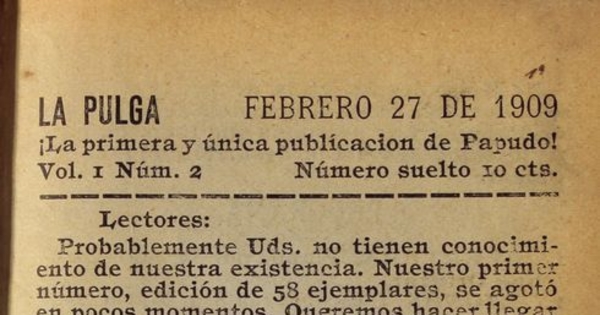 La Pulga: año 1-4, n° 2-17, 27 de febrero de 1909 a 13 de marzo de 1912
