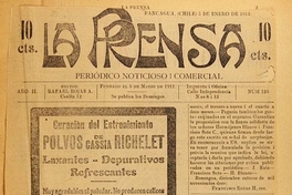 La Prensa: año 2-5, n° 125-337, 5 de enero de 1913 a 26 de diciembre de 1915