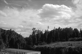 Vista de la Central Hidroeléctrica Pilmaiquén, hacia 1960