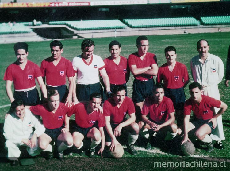 Selección Chilena que cayó 0-2 ante España en el Estadio Maracaná por el grupo 2 del Mundial de Brasil, 29 de junio de 1950 - Memoria Chilena, Nacional de Chile