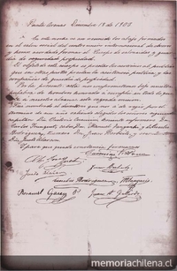 Acta de fundación de la Cruz Roja Chilena, Punta Arenas, 18 de diciembre de 1903