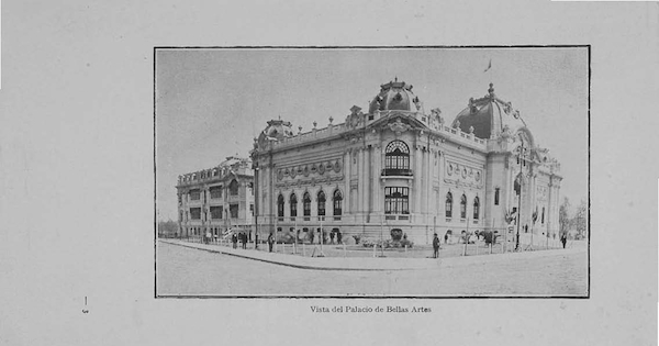 Vista del Palacio de Bellas Artes en 1910