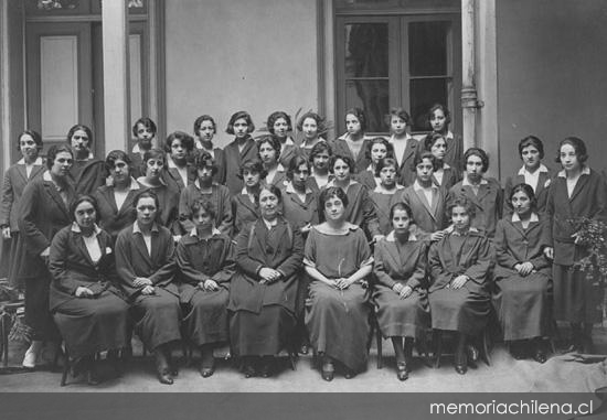 Alumnas de la Escuela Normal Nº1 de Santiago (1925)