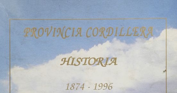 Provincia Cordillera: historia 1874-1996: comunas Puente Alto, Pirque, San José de Maipú