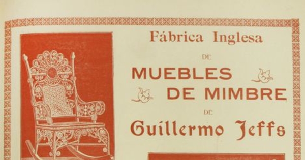 "Fábrica de muebles de mimbre de Guillermo Jeffs", Zig-Zag, Santiago, n.12, 2 de mayo de 1905.