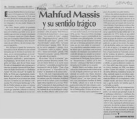 Mahfud Massis y su sentido trágico