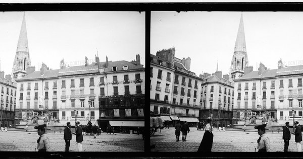 Plaza Graslin, Nantes, Francia, septiembre 1907