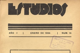 Estudios: número 14, enero de 1934