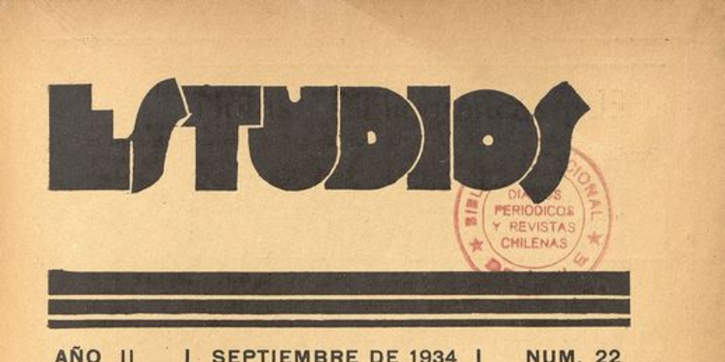 Estudios: número 22, septiembre de 1934