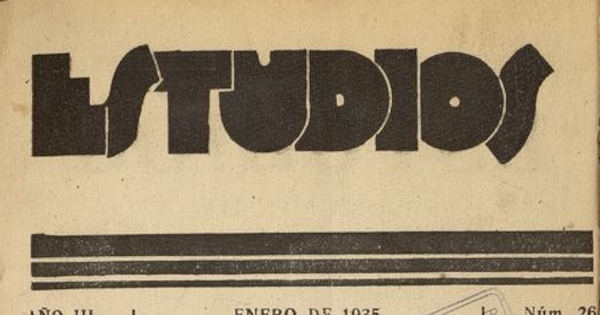 Estudios: número 26, enero de 1935