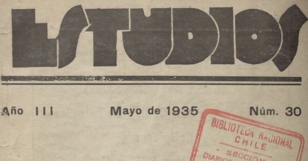 Estudios: número 30, mayo de 1935