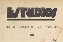 Estudios: número 35, octubre de 1935