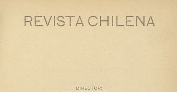 Revista Chilena. Año 4, número 46, octubre de 1921