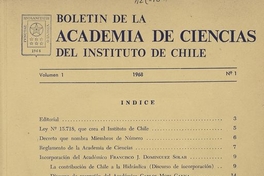 Discurso de incorporación a la Academia de Ciencias Instituto Chile. "Bioquímica de las resinas naturales."