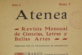 Atenea: año 1, número 7, octubre de 1924
