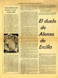 El duelo de Alonso de Ercilla  [artículo] Jorge Inostrosa.