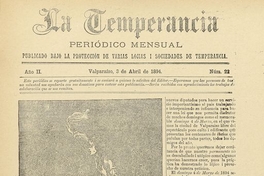 La temperancia Año 2: nº22, 3 de abril de 1894