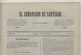 El Semanario de Santiago: número 6, 18 de agosto de 1842