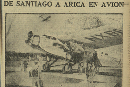 De Santiago a Arica en avión