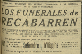 Los funerales de Recabarren