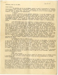 [Carta] 1947 mayo 11, Santiago, Chile [a] Oscar Castro  [manuscrito] Edmundo Concha.