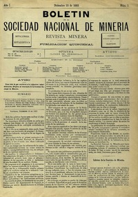 Boletín de la Sociedad Nacional de Minería.