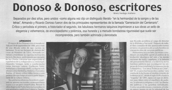 Donoso & Donoso, escritores