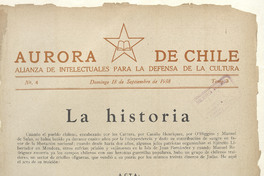Aurora de Chile: tomo 3, número 4, 18 de septiembre de 1938