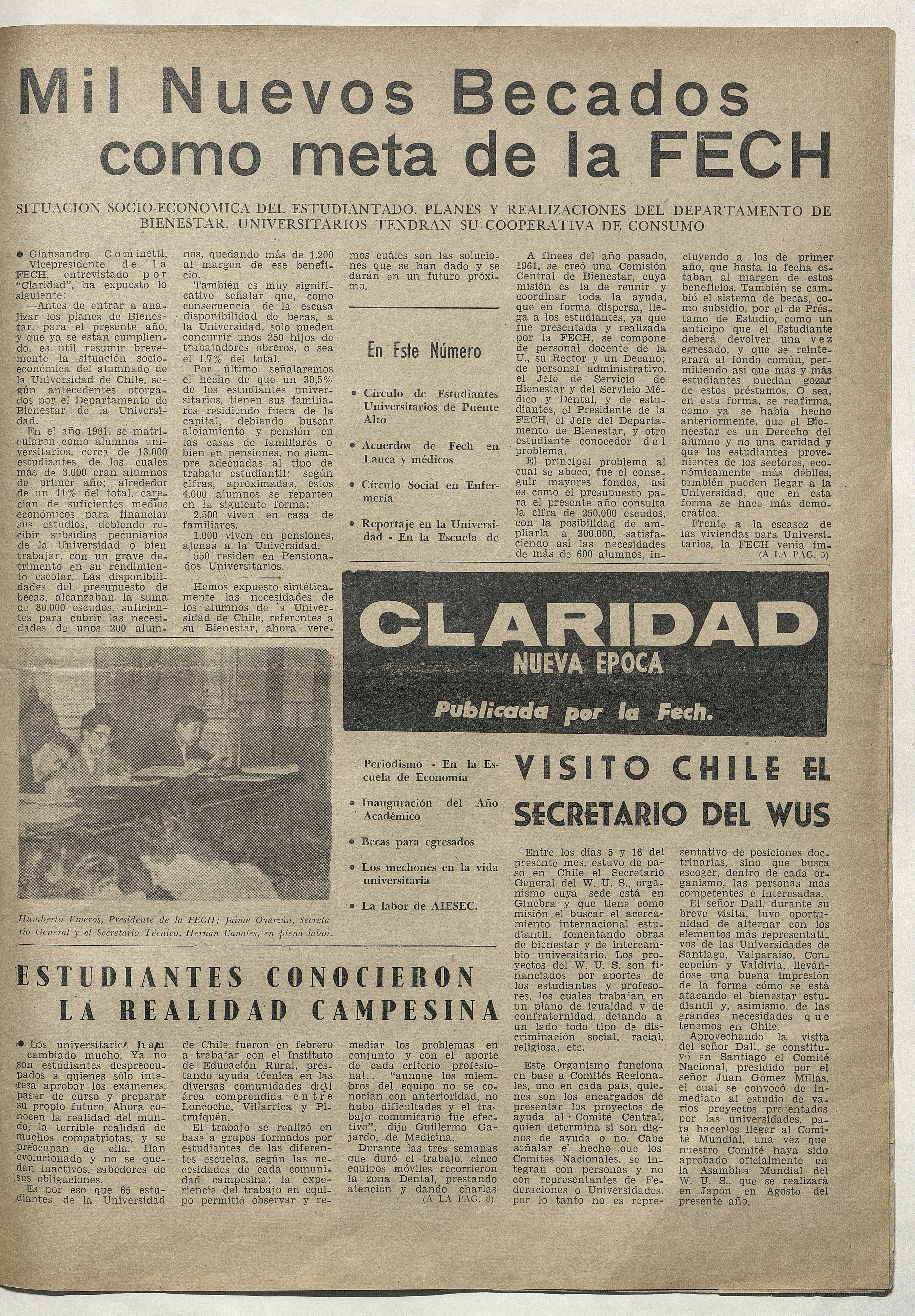 Claridad, 4 de mayo de 1962