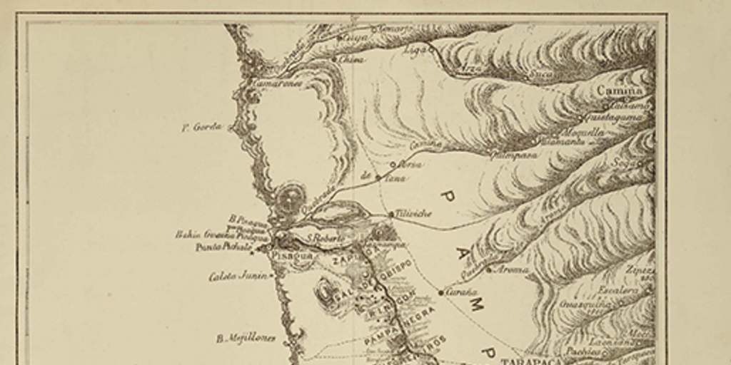 Mapa detallado del teatro de la guerra [material cartográfico] : desde el Río Loa hasta Camarones