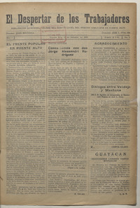 El Despertar de los Trabajadores, n° 2, 12 de octubre de 1940