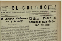 El Colono, número 8, 25 de noviembre de 1935