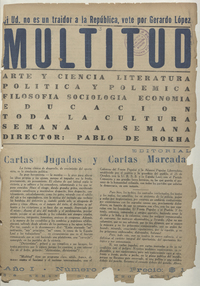 Multitud. Año 1, número 3, tercera semana de enero de 1939