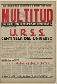 Multitud. Año 5, números 53-54, 6 de noviembre de 1943