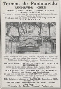 Publicidad de Termas de Panimávida