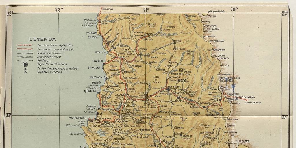 Mapa desde Petorca a San Fernando