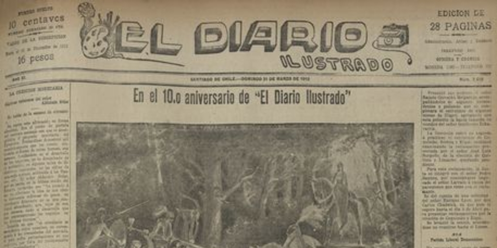 El Diario Ilustrado. Santiago. N° 3616. (31 de marzo de 1912).