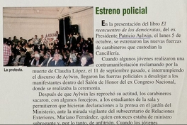 "Estreno policial", Hoy, (1107): 16, 12 de octubre, 1998.