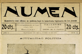 Numen. Año 2, número 39, 10 de enero de 1920