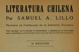 Portada de Literatura chilena