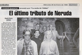"El último tributo de Neruda"