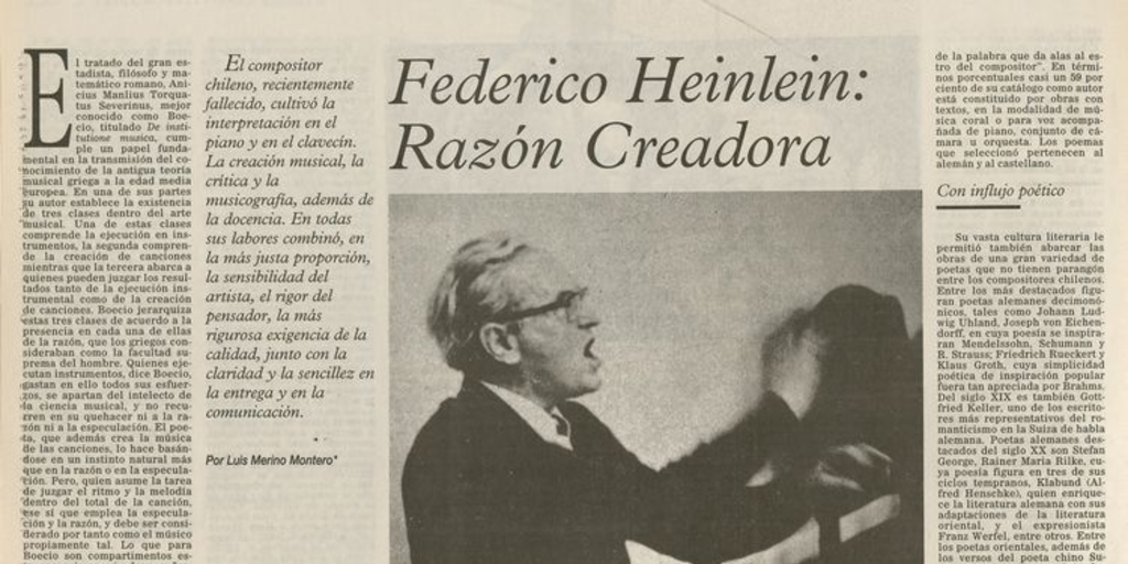Federico Heinlein: Razón Creadora