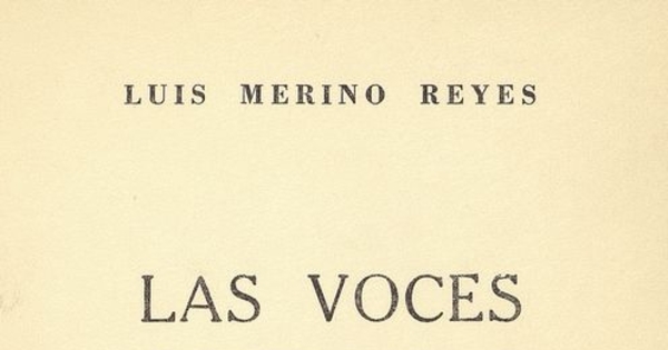 Portada de Las voces obstinadas de Luis Merino Reyes