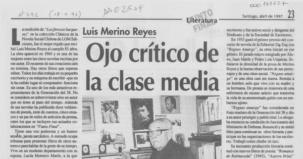 Ojo crítico de la clase media: Luis Merino Reyes