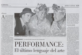 Performance: el último lenguaje del arte